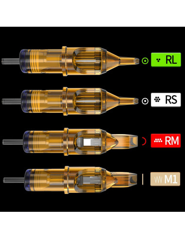 Agujas de Cartucho 1RL YILONG 20pcs 0.35mm para Tatuaje