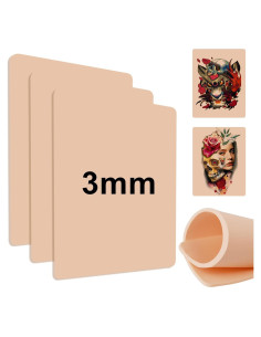 Piel Falsa para Tatuaje Jconly 3Pcs 20.32x15.24cm Silicona