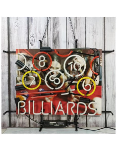 Cartel de Neón Billar con Logo 61x50.8 cm Hvkeer 2