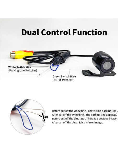 Cámara de Reversa Automática PTOHYU HD a Prueba de Agua