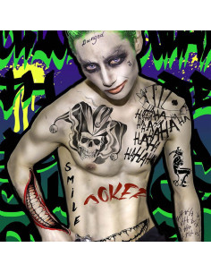5 Hojas Tatuajes Temporales Halloween Joker VANTATY 20.8x15cm 2