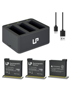 Kit de Cargador y 3 Baterías LP para DJI OSMO 1300mAh