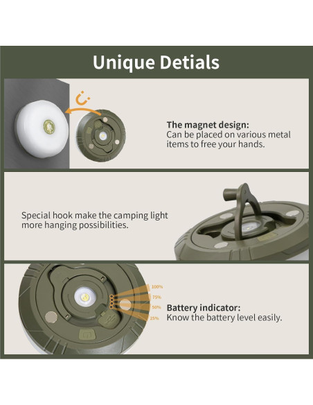 Cadena de Luces HAMLITE 8.99m RGB Camping Recargable