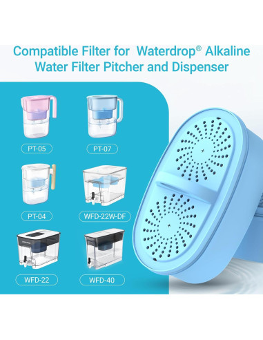 Filtro de Agua Alcalina AQUA CREST AQK-DF-AL-A, 1 Cuenta