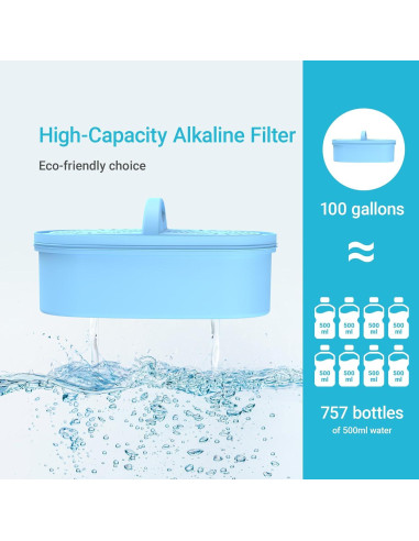 Filtro de Agua Alcalina AQUA CREST AQK-DF-AL-A, 1 Cuenta