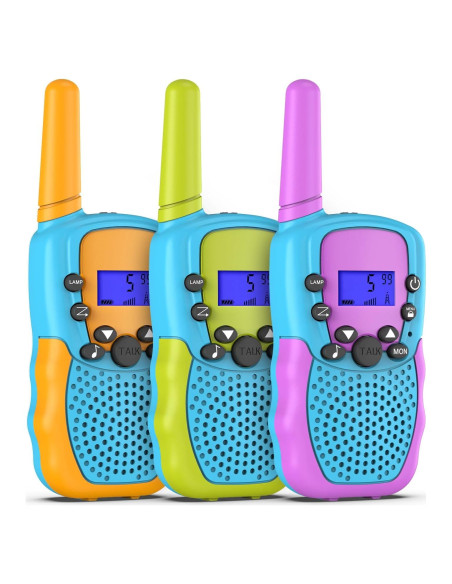 Walkie Talkies Selieve para Niños - Paquete de 3 - Rango 3 KM