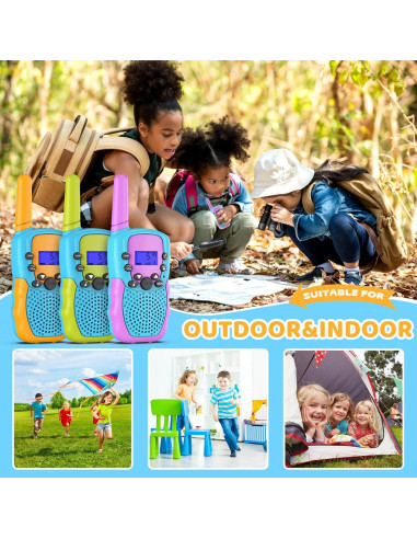 Walkie Talkies Selieve para Niños - Paquete de 3 - Rango 3 KM