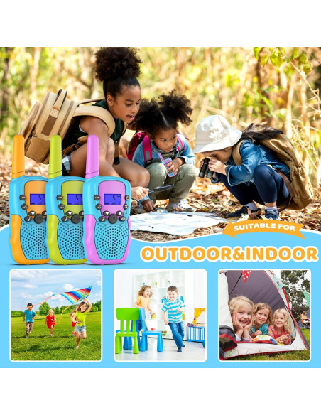 Walkie Talkies Selieve para Niños - Paquete de 3 - Rango 3 KM