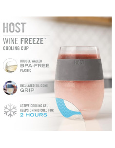 Juego de 2 Copas de Enfriamiento de Vino Host Gris 2