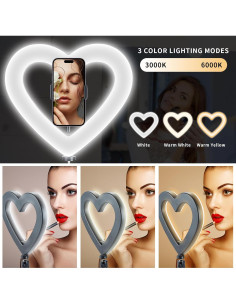 Luz de Anillo RGB 10" PEYOU con Soporte y 47 Modos 2