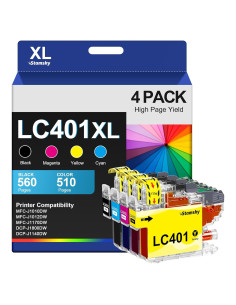 Cartuchos de tinta compatibles Stamsky LC401XL para Brother - 4 Paquete