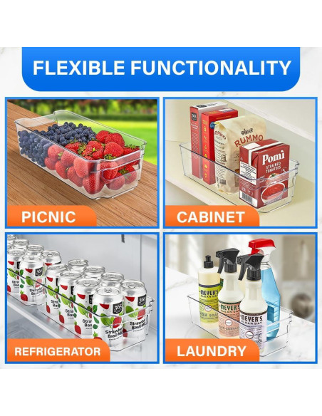 Juego de 2 organizadores apilables LifeMaster para refrigerador Juego de 2 organizadores apilables LifeMaster para refrigerador