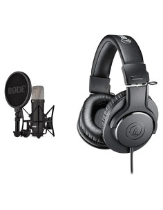 Paquete Micrófono RDE NT1 + Auriculares Audio-Technica ATH-M20X