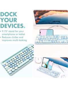 Combo Teclado y Ratón X9 Retroiluminado Azul Pastel 109 Teclas 2