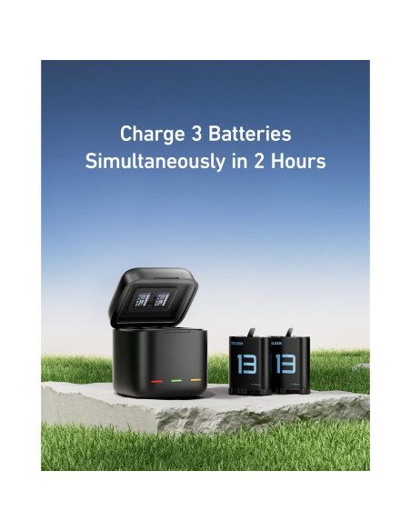 Kit Cargador Batería TELESIN para GoPro Hero 13 - 2 Baterías