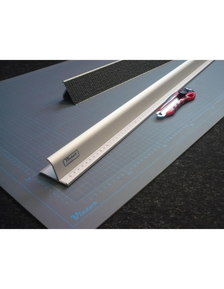 Regla de Corte de Aluminio Victor 30 cm con Bisel de Protección