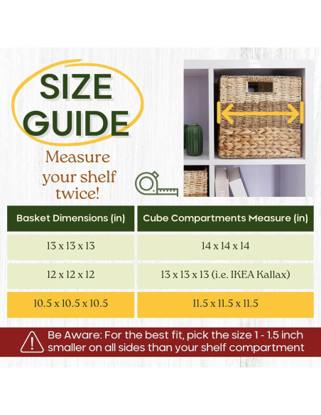 Cestas de Almacenamiento de Mimbre Natural Chi An Home 26.7cm - Paquete de 4 Cestas de Almacenamiento de Mimbre Natural Chi An Home 26.7cm - Paquete de 4