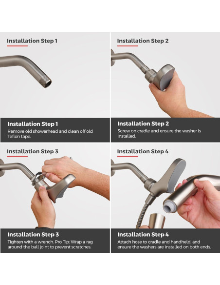 Cabezal de Ducha Portátil Pfister HydroFuse 6 Funciones Cromado