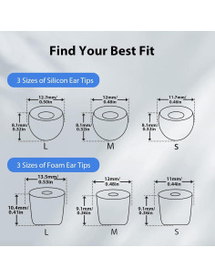 Tapones para oídos Yawsoy negros, reutilizables, 25-33dB 2