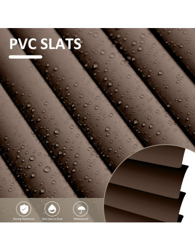 Persianas Mini Cordless Kokorona 45.72x162.56cm PVC Marrón