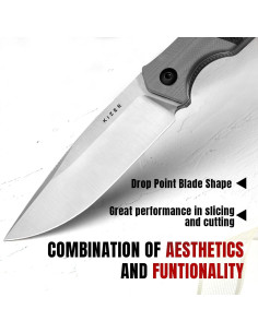 Cuchillo de Hoja Fija Kizer Militaw D2 con Funda 20.77cm 2