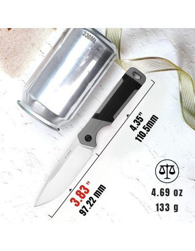 Cuchillo de Hoja Fija Kizer Militaw D2 con Funda 20.77cm