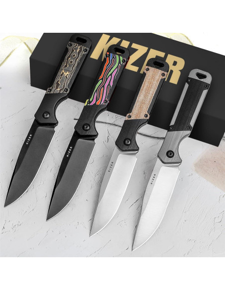 Cuchillo de Hoja Fija Kizer Militaw D2 con Funda 20.77cm Cuchillo de Hoja Fija Kizer Militaw D2 con Funda 20.77cm