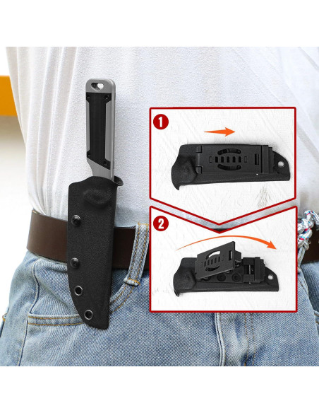 Cuchillo de Hoja Fija Kizer Militaw D2 con Funda 20.77cm Cuchillo de Hoja Fija Kizer Militaw D2 con Funda 20.77cm