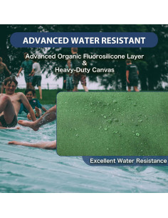 Lona de Lienzo 5x7 Ezcasch Resistente al Agua 22 Mil Verde 2