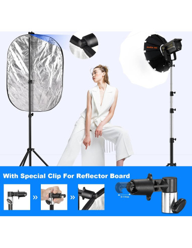 Reflector de Fotografía 5-en-1 Soonpho 80 x 120 cm Plegable