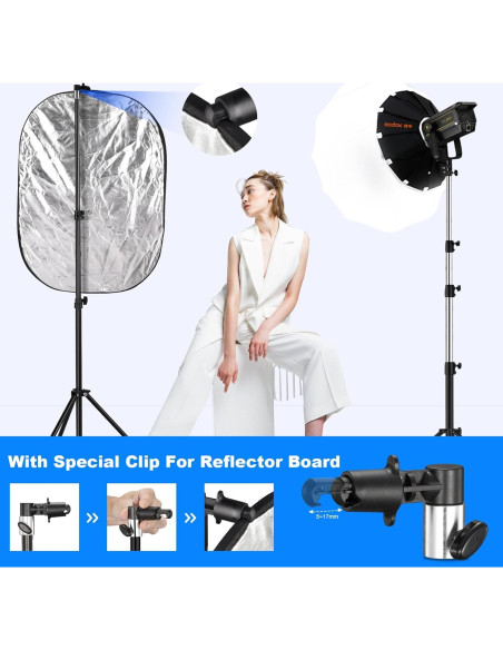 Reflector de Fotografía 5-en-1 Soonpho 80 x 120 cm Plegable
