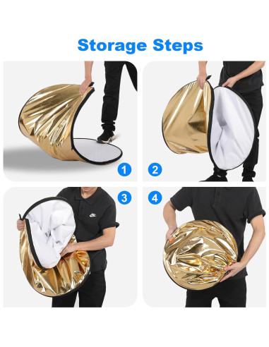 Reflector de Fotografía 5-en-1 Soonpho 80 x 120 cm Plegable