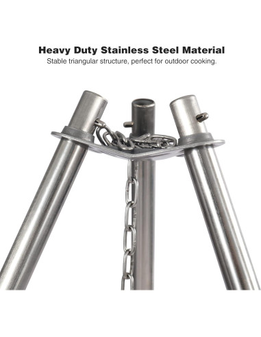 Parrilla de trípode Lineslife de acero inoxidable 35.1 cm