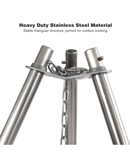 Parrilla de trípode Lineslife de acero inoxidable 35.1 cm