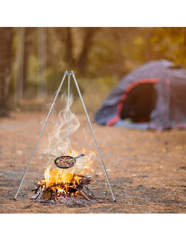 Parrilla de trípode Lineslife de acero inoxidable 35.1 cm