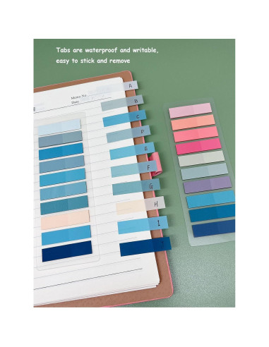 1200 Pestañas Adhesivas Mouwaii para Libros y Cuadernos