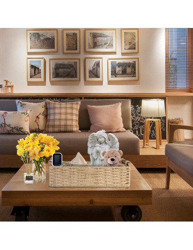 Cesta de Almacenamiento Redonda Beige STOBSK 36.8x16.8cm