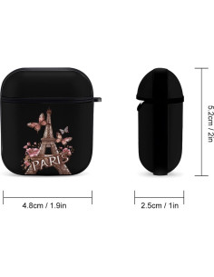 Funda de Auriculares Bluetooth Genérico Torre Eiffel Negra 2