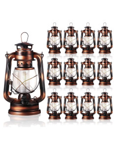 Lámpara de Huracán LED Vintage Hortsun 2 Piezas 20.3 cm