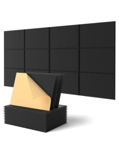 Paneles Acústicos Kuchoow 12 Piezas 40.6x30.5cm Aislantes Sonido