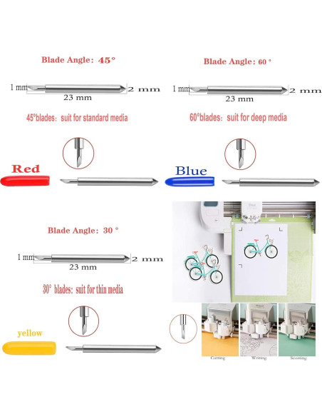50 Cuchillas de Reemplazo ArtCute para Cricut Explore y Maker