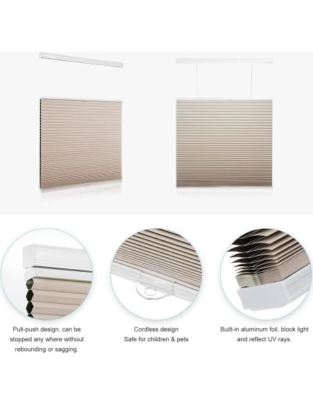 Cortina Celular Blackout MYshade 38x61 cm Beige Sin Cuerda Cortina Celular Blackout MYshade 38x61 cm Beige Sin Cuerda