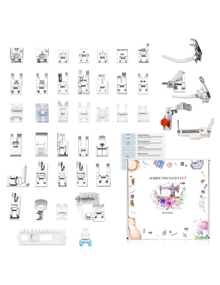 Kit de Prensatelas 42 Piezas para Máquina de Coser XBA