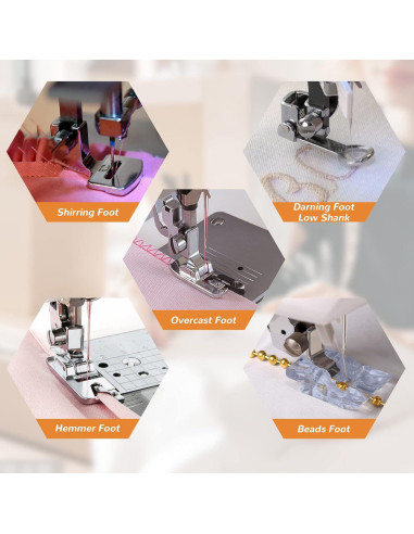 Kit de Prensatelas 42 Piezas para Máquina de Coser XBA