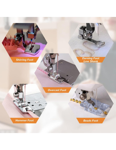 Kit de Prensatelas 42 Piezas para Máquina de Coser XBA