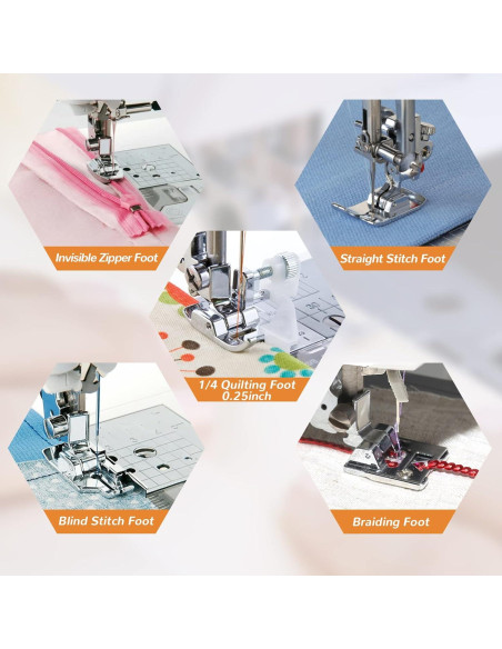 Kit de Prensatelas 42 Piezas para Máquina de Coser XBA