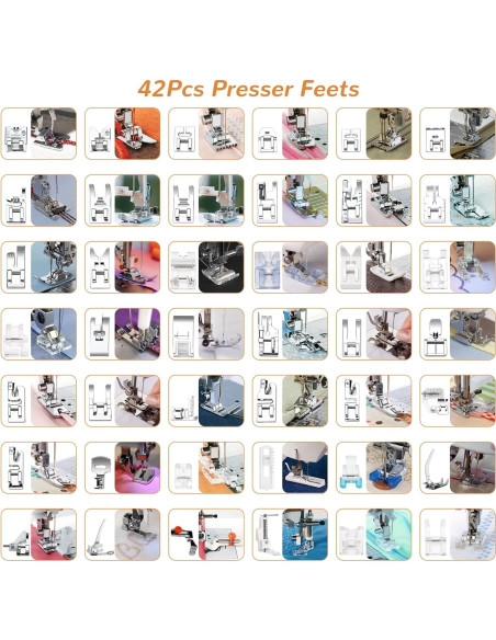 Kit de Prensatelas 42 Piezas para Máquina de Coser XBA