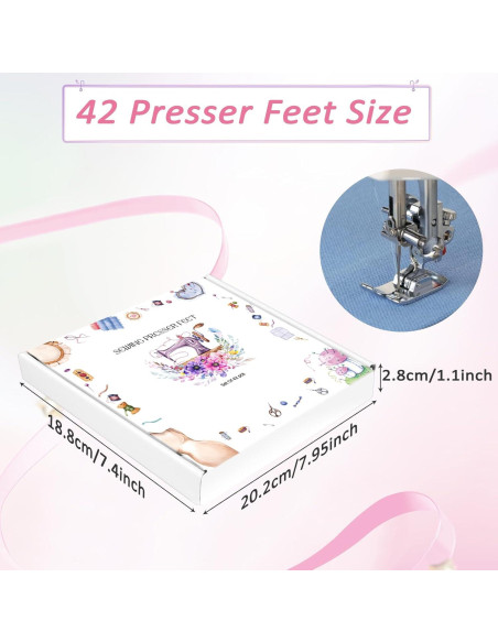 Kit de Prensatelas 42 Piezas para Máquina de Coser XBA