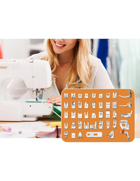 Kit de Prensatelas 42 Piezas para Máquina de Coser XBA