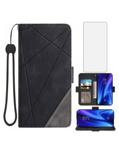 Funda de Cartera Asuwish para Xiaomi Mi 9T Pro - Negro